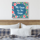 Like Frida VIII Mi Casa es | Su Casa Leinwanddruck (Insitu (Schlafzimmer))
