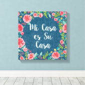 Like Frida VIII Mi Casa es | Su Casa Leinwanddruck (Insitu (Holzboden))