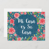 Like Frida VIII Mi Casa es | Su Casa Postkarte (Vorne/Hinten)
