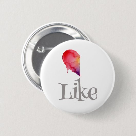 Like - half heart button (Vorne & Hinten)
