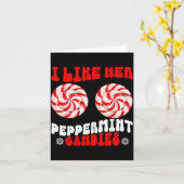 Like Her Peppermint Candies Like His Candy Cane Xm Karte (Gelbe Blume)
