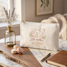 Like Mother Like Daughter - Minimalist Floral Moth Zubehörtasche