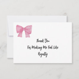  Like Royalty | Pink Bow Card Dankeskarte