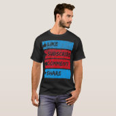 Like Subscribe Wie Share Social Media Tin T-Shirt (Vorne ganz)