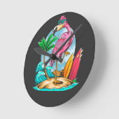 Like Surf an Mingo! Acrylic Wall Clock Runde Wanduhr (Winkel)