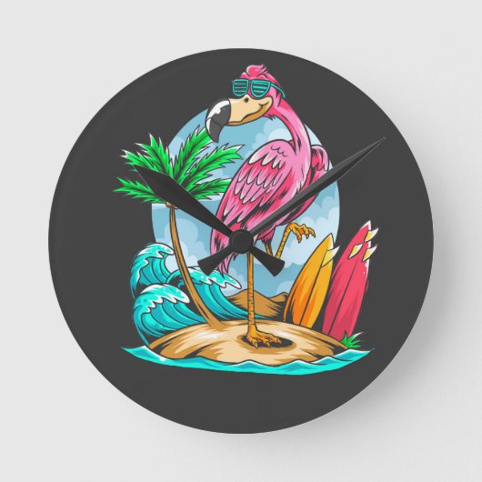 Like Surf an Mingo! Acrylic Wall Clock Runde Wanduhr (Vorderseite)