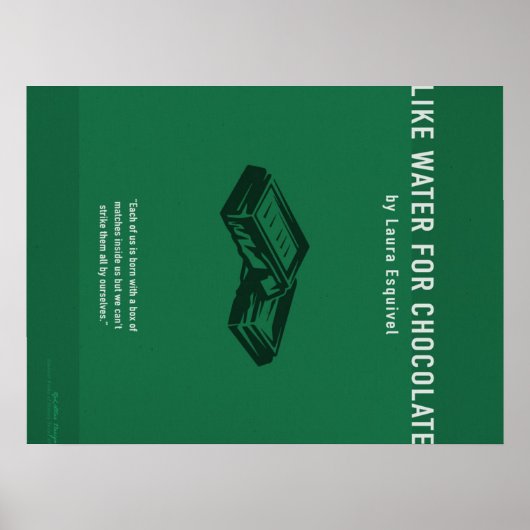 Like Water For Chocolate,Cute Chocolate Lover Gift Poster (Vorne)