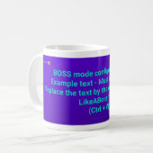 LikeABoss.fun Offizieller Becher - BOSS MODE Editi Kaffeetasse (Vorderseite Links)