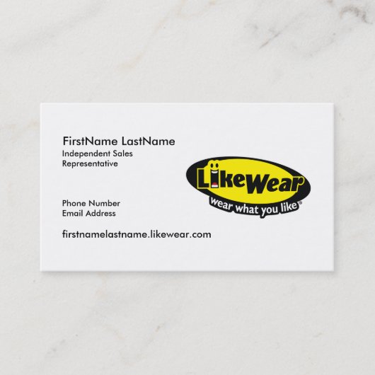 LikeWear Visitenkarten Visitenkarte (Vorderseite)