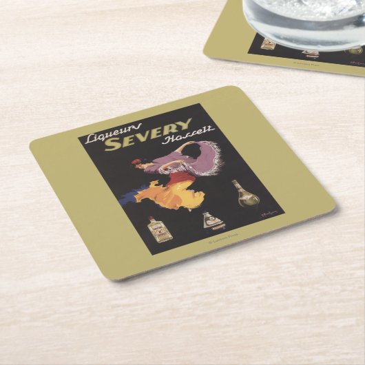 Liköre Severy Hasselt förderndes Plakat Rechteckiger Pappuntersetzer (angewinkelt)
