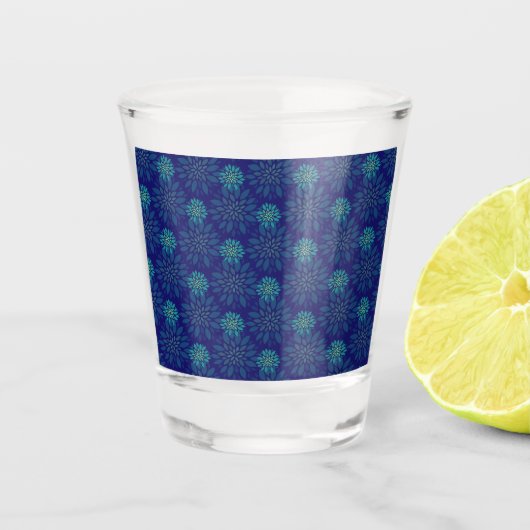 Likörglas mit Blumenmuster Schnapsglas (Vorderseite)