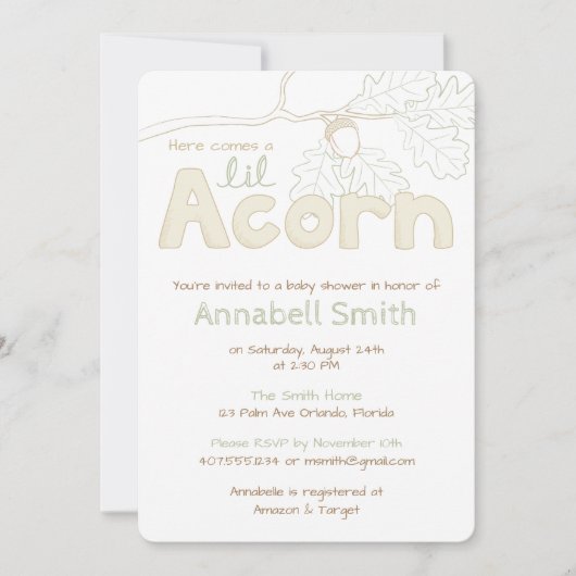 Lil Acorn - Abzweigung Einladung (Vorderseite)