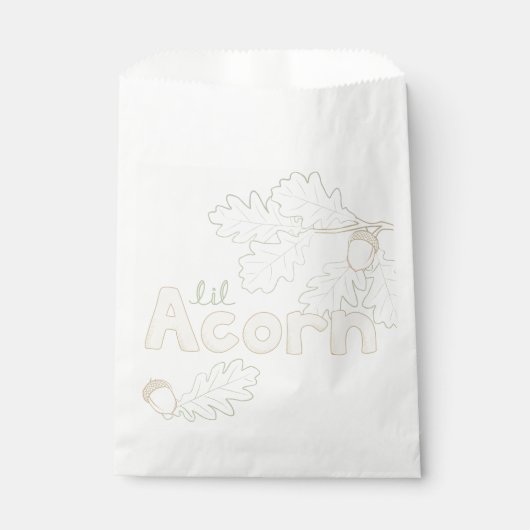 Lil Acorn Sketch Baby Dusche Geschenktütchen (Vorderseite)