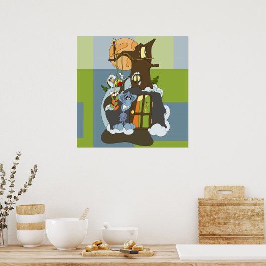 Lil Adria hilft Poster (Küche)