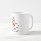 Li'l Affe-Baby-Duschen-Bevorzugungs-Tasse Kaffeetasse (VorderseiteRechts)