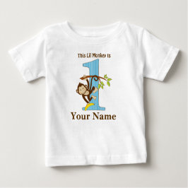 Lil Affe-erstes Geburtstags-T-Shirt personalisiert Baby T-shirt