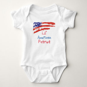 Lil Amerikaner-Patriot Baby Strampler