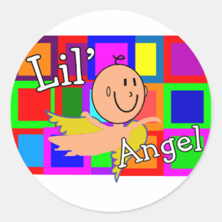 Lil Angel MOSAIC mit Engel Baby - Adorabel Runder Aufkleber