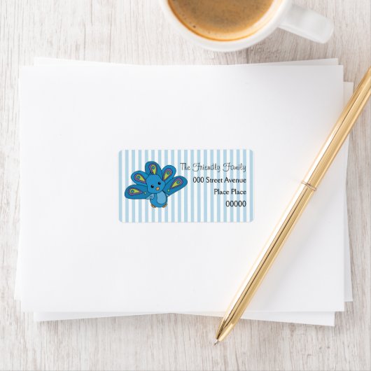 Lil' Baby Peacock Adressaufkleber (Insitu)