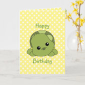 Lil Baby Turtle Karte (Gelbe Blume)