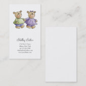 Lil Bären · Baby paart Grün u. Lila Visitenkarte (Vorne/Hinten)