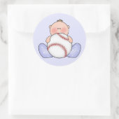 Lil Baseball Baby Boy Runder Aufkleber (Tasche)