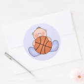Lil Basketball Baby Boy Runder Aufkleber (Umschlag)