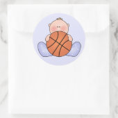 Lil Basketball Baby Boy Runder Aufkleber (Tasche)