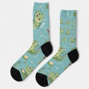 Lil' Bayou Explorers Alligator-Socken Muster Socken
