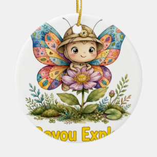 Lil' Bayou Explorers Schmetterling Weihnachtsbaums Keramik Ornament