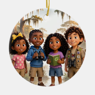 Lil' Bayou Explorers Team Weihnachtsbaumschmuck Keramik Ornament