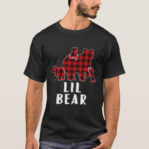 Lil Bear 3 Cubs, Christmas Mama Bear Kariert Pajam T-Shirt