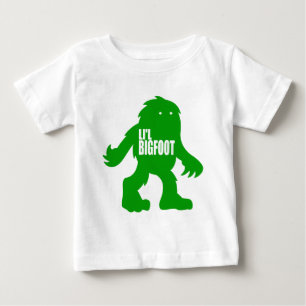 LI'L BIGFOOT entzückendes Logo - niedliches grün Baby T-shirt