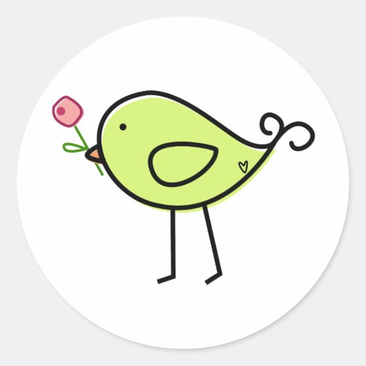 Lil' Birdie Runder Aufkleber (Vorderseite)