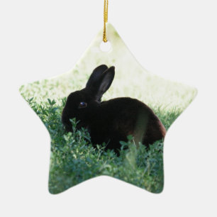 Lil Black Bunny Keramik Ornament