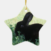 Lil Black Bunny Keramik Ornament (Hinten)