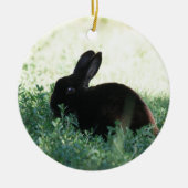Lil Black Bunny Keramikornament (Vorne)