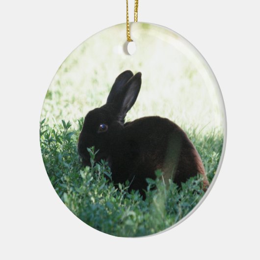Lil Black Bunny Keramikornament (Links)