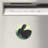 Lil Black Bunny Magnet (In Situ (Geschirrspüler))