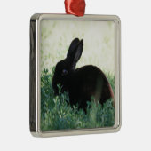 Lil Black Bunny Ornament Aus Metall (Rechts)