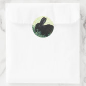 Lil Black Bunny Runder Aufkleber (Tasche)