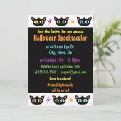 Lil Black Kätzchens Einladung (Stehend Vorderseite)