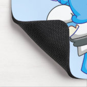 Lil blaues Elefant-Karate Mousepad (Ecke)