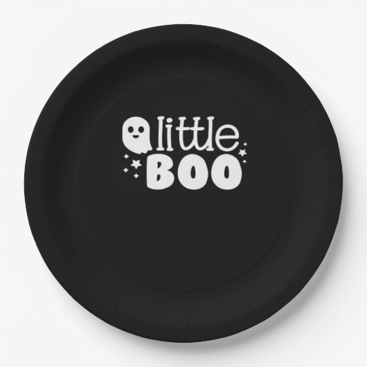 Lil Boo Halloween im Vintage-Stil Pappteller (Vorderseite)