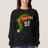 Lil Brother Elf Matching Family Group Christmas Pa Sweatshirt (Vorderseite)