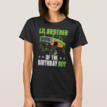 Lil Brother of Birthday Boy Monster Truck Family T-Shirt<br><div class="desc">Lil Brother of Birthday Boy Monster Truck Family Matching</div>