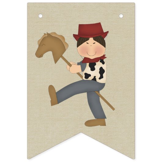 Lil' Buckaroo (blondes Haar) Wimpelkette (Erste Fahne)