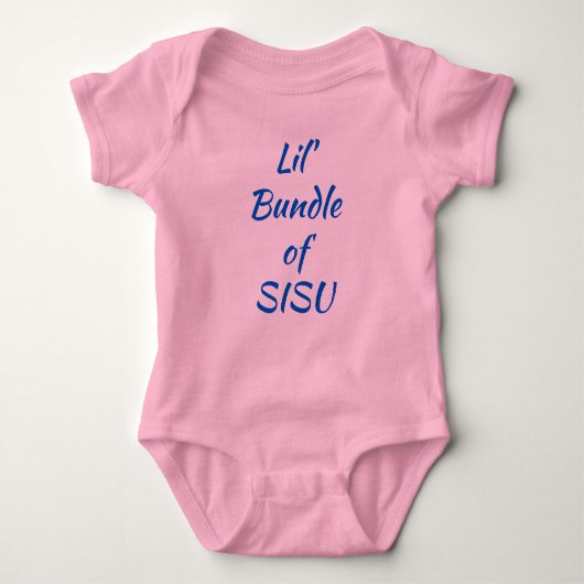 Lil' Bundle of SISU Finland Baby One-Piece (Pink) Baby Strampler (Vorderseite)