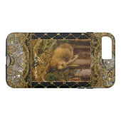 Lil Bunny im Garten Elegante Monogram Case-Mate iPhone Hülle (Rückseite (Horizontal))