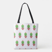 Lil Cactus Niedlich Cartoon Sukkulentes Muster Tasche (Rückseite)
